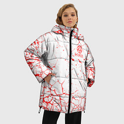 Куртка зимняя женская HIM Трещины, цвет: 3D-светло-серый — фото 2