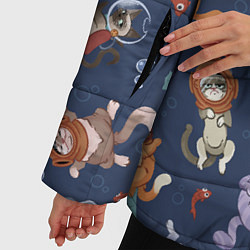 Куртка зимняя женская Морские Котики: Цветное, цвет: 3D-черный — фото 2