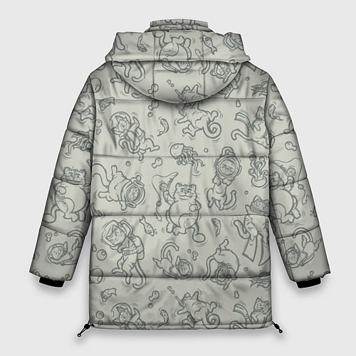 Женская зимняя куртка Морские Котики: Серый / 3D-Черный – фото 2