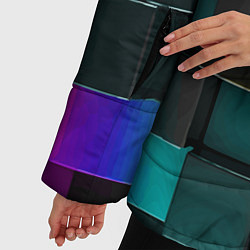 Куртка зимняя женская Colored Geometric 3D pattern, цвет: 3D-светло-серый — фото 2