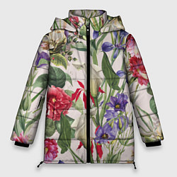 Женская зимняя куртка Цветы Распускающиеся