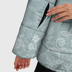 Куртка зимняя женская Свадебное кружево, цвет: 3D-черный — фото 2