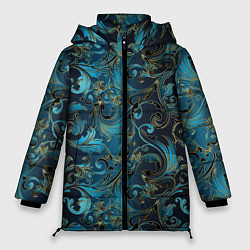 Женская зимняя куртка Blue Abstract Узоры