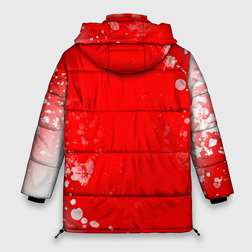 Женская зимняя куртка СССР - КУЛАК Брызги / 3D-Красный – фото 2