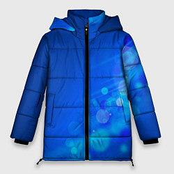 Женская зимняя куртка Блики на синем фоне