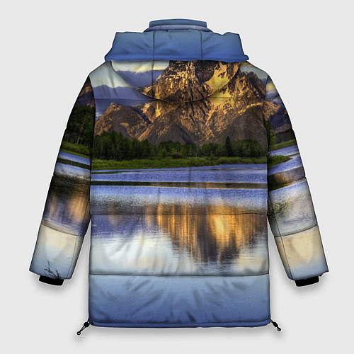 Женская зимняя куртка Горы mountains / 3D-Красный – фото 2