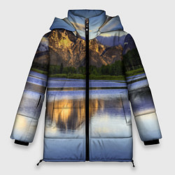 Куртка зимняя женская Горы mountains, цвет: 3D-красный