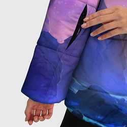 Куртка зимняя женская Фантастический пейзаж Водопад Неон, цвет: 3D-светло-серый — фото 2