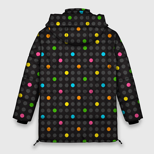 Женская зимняя куртка Pac-man пиксели / 3D-Светло-серый – фото 2