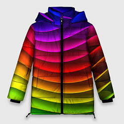 Женская зимняя куртка Color line neon pattern Abstraction Summer 2023