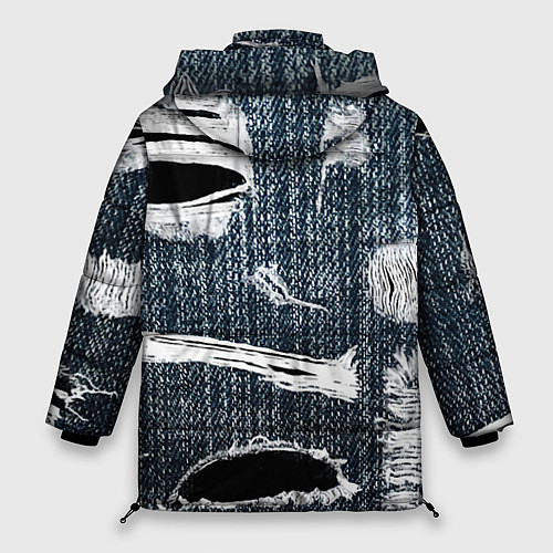 Женская зимняя куртка Джинсовое рваньё Fashion trend / 3D-Светло-серый – фото 2