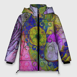 Куртка зимняя женская ИЛЛЮЗИЯ ЦВЕТОВ, цвет: 3D-светло-серый