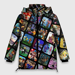 Куртка зимняя женская ROBLOX СЮЖЕТЫ, цвет: 3D-черный