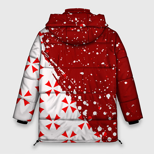 Женская зимняя куртка Resident Evil Umbrella Corporation паттерн / 3D-Черный – фото 2