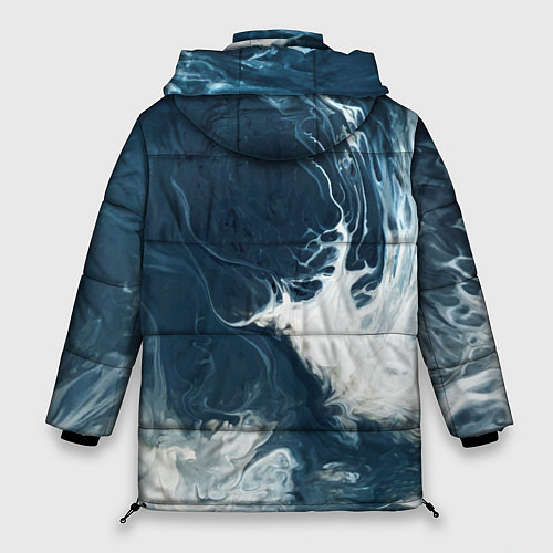 Женская зимняя куртка Texture of dark waves / 3D-Черный – фото 2