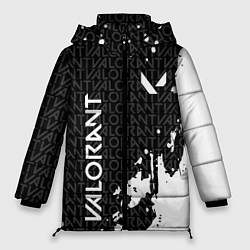 Куртка зимняя женская Valorant - Паттерн надписи, цвет: 3D-светло-серый