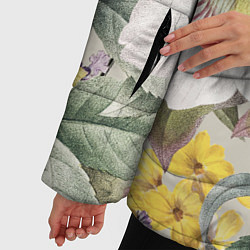 Куртка зимняя женская Цветы Красочный Садовый Букет, цвет: 3D-светло-серый — фото 2