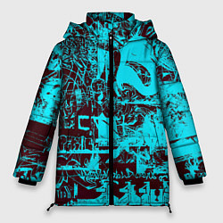 Куртка зимняя женская БИРЮЗОВАЯ ПАЛИТРА ЦВЕТА, цвет: 3D-светло-серый