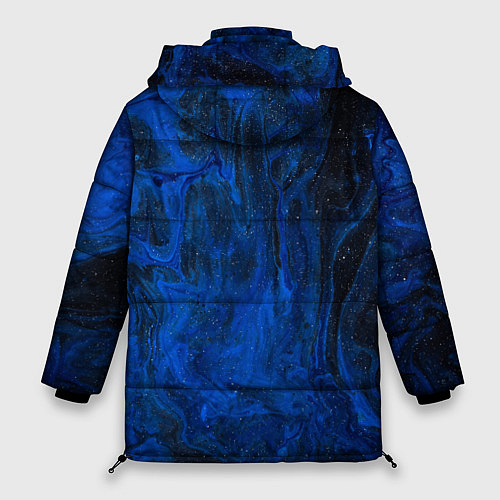 Женская зимняя куртка Синий абстрактный дым / 3D-Светло-серый – фото 2