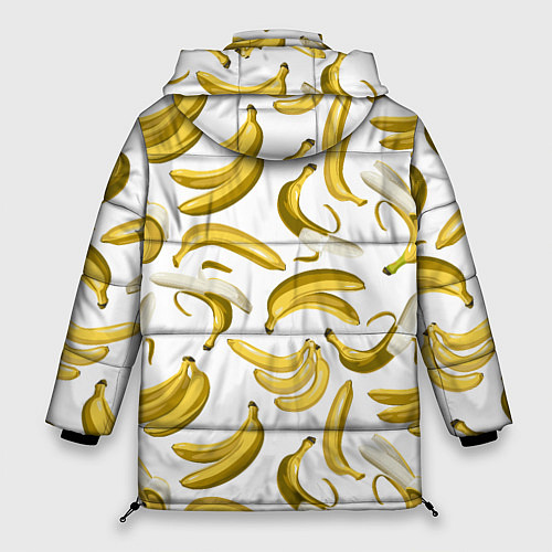 Женская зимняя куртка Кругом бананы / 3D-Черный – фото 2