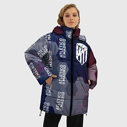 Куртка зимняя женская ATLETICO MADRID - Соты, цвет: 3D-черный — фото 2