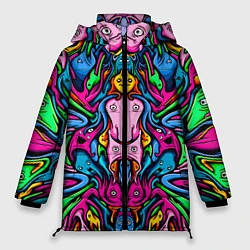 Куртка зимняя женская ОПТИЧЕСКАЯ ИЛЛЮЗИЯ СУЩЕСТВ, цвет: 3D-черный