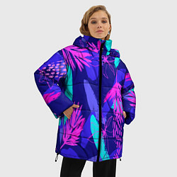 Куртка зимняя женская ЯРКИЕ ТЕКСТУРНЫЕ ЦВЕТЫ, цвет: 3D-черный — фото 2