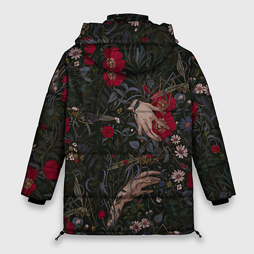 Женская зимняя куртка Ботаника / 3D-Черный – фото 2