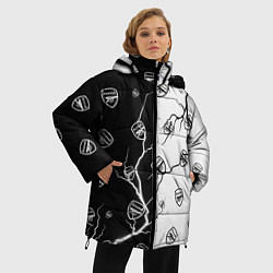 Куртка зимняя женская АРСЕНАЛ - Молнии Паттерн, цвет: 3D-черный — фото 2