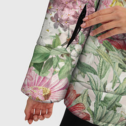 Куртка зимняя женская Цветы Майские Герберы, цвет: 3D-светло-серый — фото 2