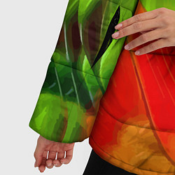 Куртка зимняя женская Разноцветная абстрактная композиция Лето Multi-col, цвет: 3D-светло-серый — фото 2