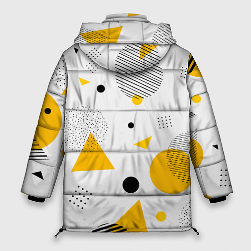 Женская зимняя куртка GEOMETRIC INTERWEAVING OF SHAPES / 3D-Светло-серый – фото 2