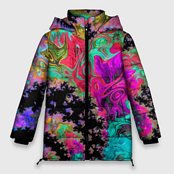 Женская зимняя куртка Сюрреалистическая фрактальная композиция Мода Surr