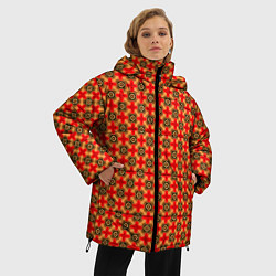 Куртка зимняя женская COLOR PATTERNED BACKGROUND, цвет: 3D-светло-серый — фото 2