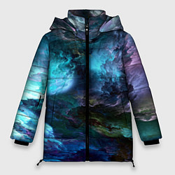 Женская зимняя куртка Неоновые облака neon clouds