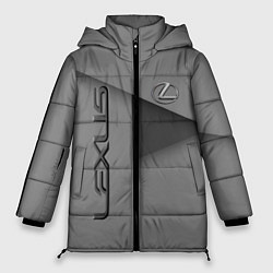 Куртка зимняя женская Lexus - серая абстракция, цвет: 3D-черный