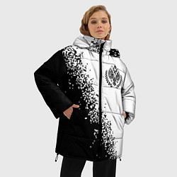 Куртка зимняя женская RUSSIAN EMPIRE - ГЕРБ Спрей, цвет: 3D-черный — фото 2