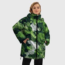 Куртка зимняя женская Camouflage Pattern Камуфляж Паттерн, цвет: 3D-светло-серый — фото 2