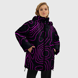 Куртка зимняя женская THE ILLUSION OF PURPLE LINES, цвет: 3D-светло-серый — фото 2