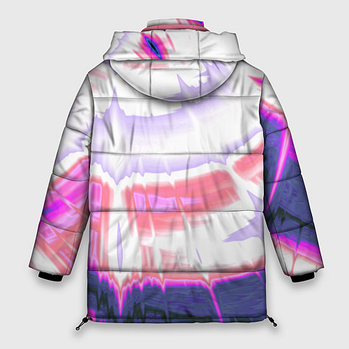 Женская зимняя куртка Тай-дай Абстракция Tie-Dye / 3D-Черный – фото 2