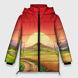 Куртка зимняя женская Дорога к солнцу, цвет: 3D-светло-серый