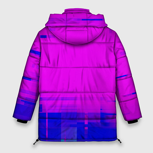 Женская зимняя куртка Sally Face Glitch Text Effect / 3D-Черный – фото 2