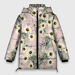 Женская зимняя куртка Цветы Летние Ромашки