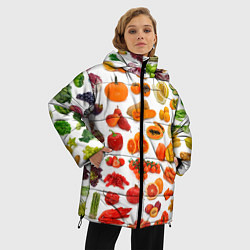 Куртка зимняя женская VEGETABLE FRUIT ABUNDANCE, цвет: 3D-красный — фото 2