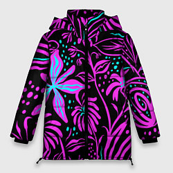 Куртка зимняя женская Цветочная композиция Fashion trend, цвет: 3D-светло-серый