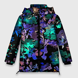 Куртка зимняя женская Floral pattern Summer night Fashion trend 2025, цвет: 3D-светло-серый