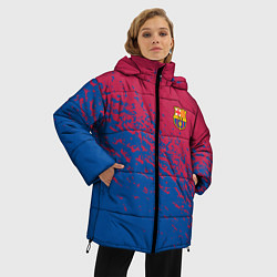 Куртка зимняя женская Barcelona маленькое лого, цвет: 3D-красный — фото 2