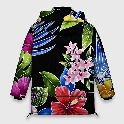 Женская зимняя куртка Floral vanguard composition Летняя ночь Fashion tr / 3D-Светло-серый – фото 2