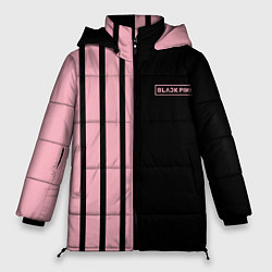 Куртка зимняя женская BLACKPINK HALF BLACK-PINK MINI LOGO, цвет: 3D-черный