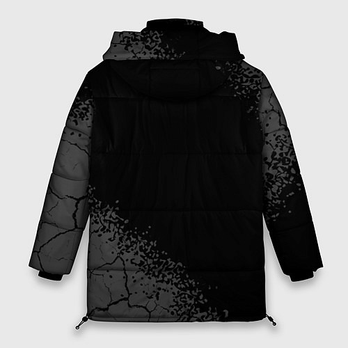 Женская зимняя куртка Watch Dogs Glitch на темном фоне / 3D-Черный – фото 2